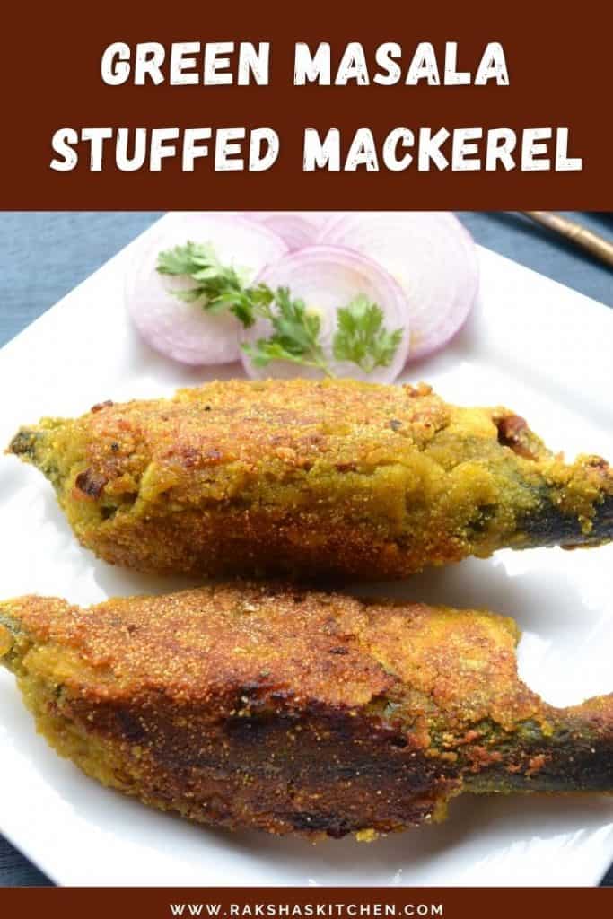 Mackerel stuffed with green masala