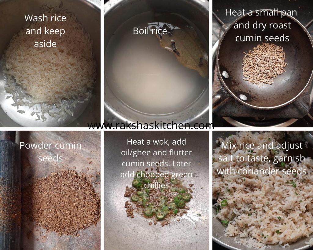 Steps to make rice with jeera flavour