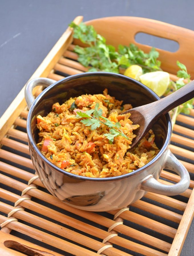 Soya Bhurji, Soya granules bhurji, soya chunks bhurji