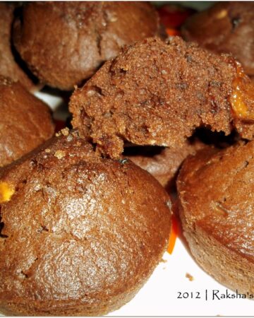 Eggless Chocolate Muffins