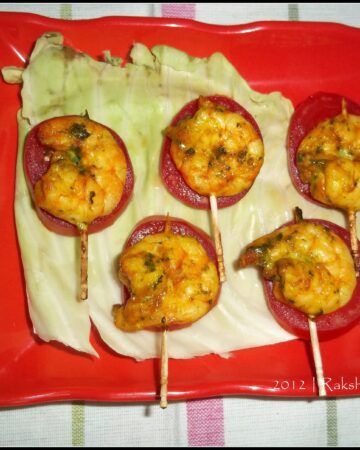 Grilled Prawns in Coriander Sauce