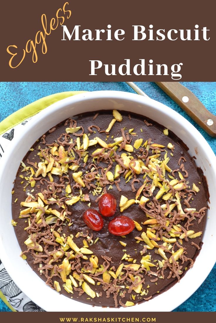 Eggless Marie Biscuit Pudding Raksha's Kitchen