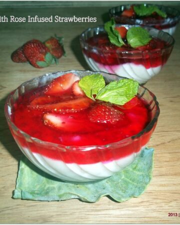 Rice Phirni with Rose Infused Strawberries