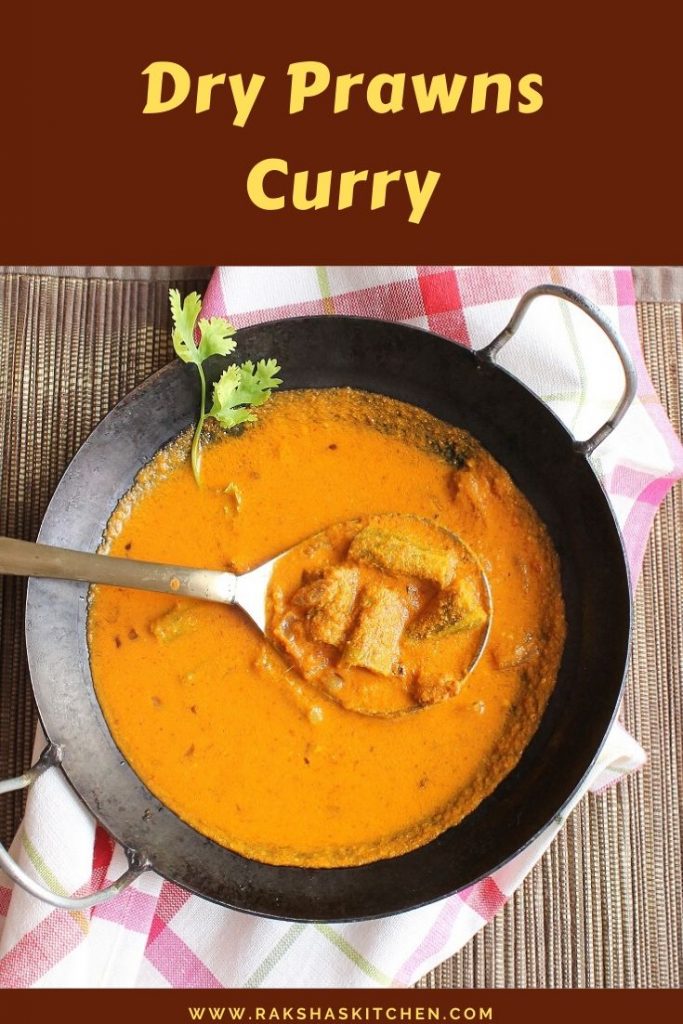 Dry prawns curry