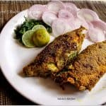 Stuffed mackerel bharillo bangdo, coconut chutney stuffed fish recipe
