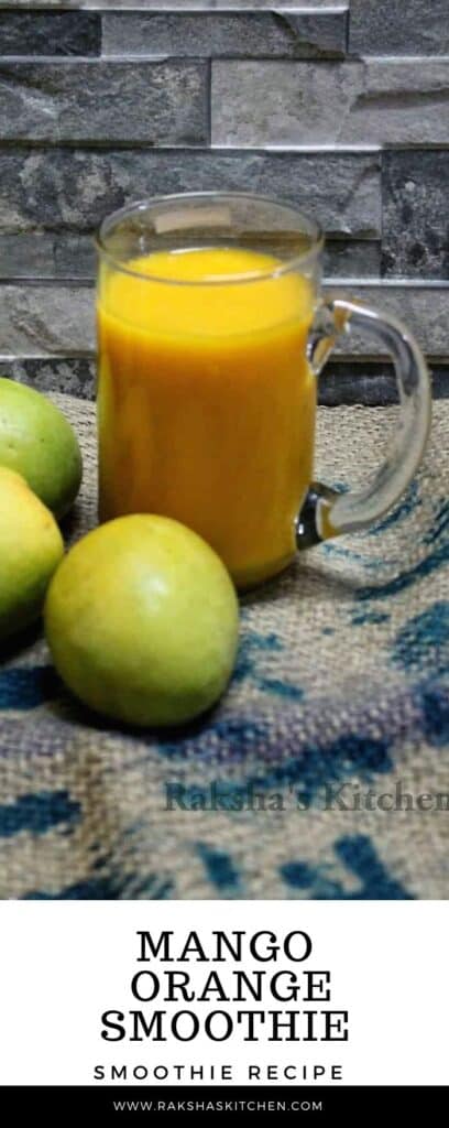 orange and mango smoothie pin