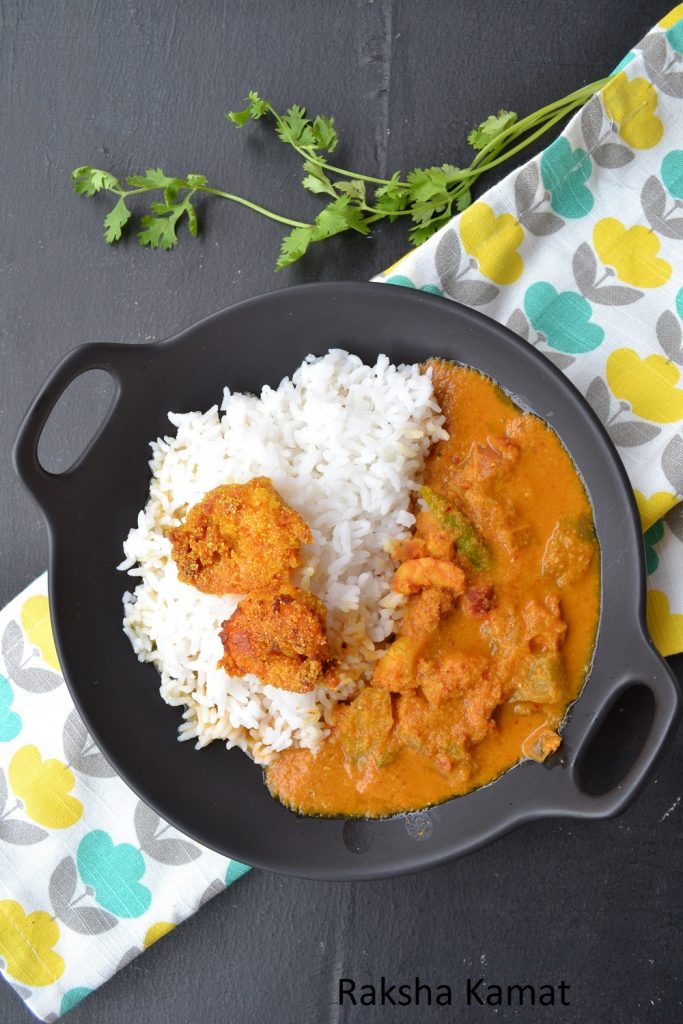 Goan prawns curry with raw mango