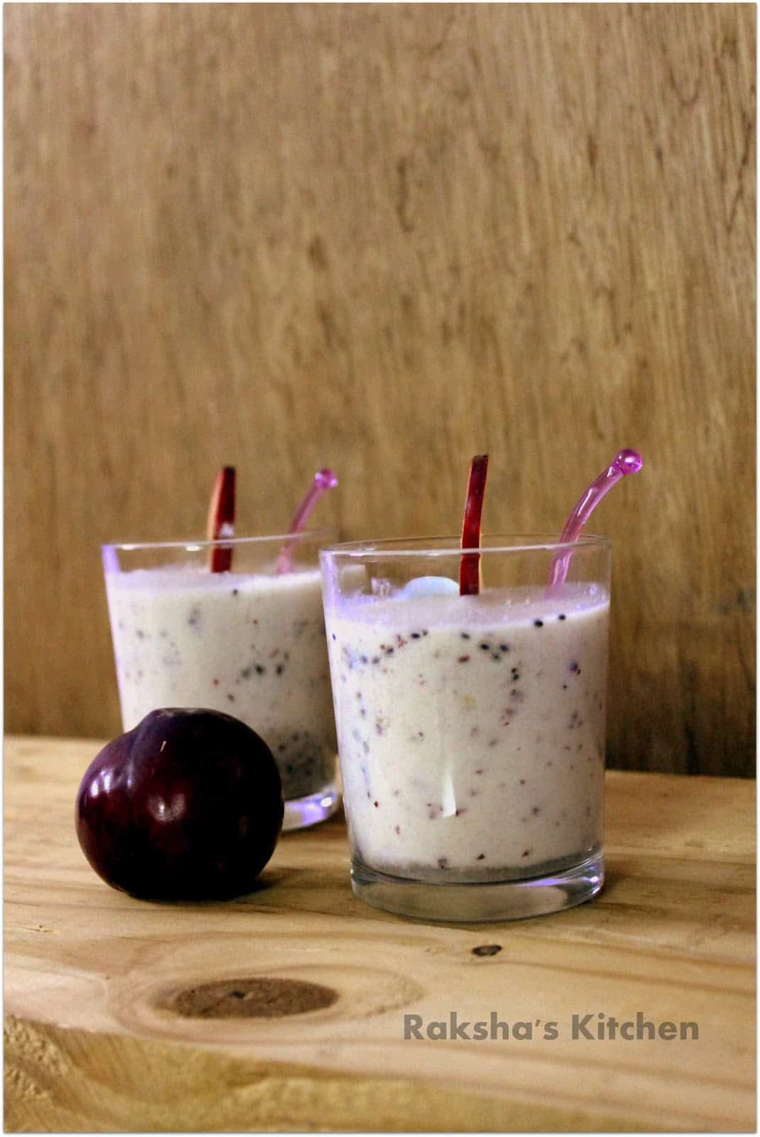 Plum Banana Smoothie Raksha's Kitchen