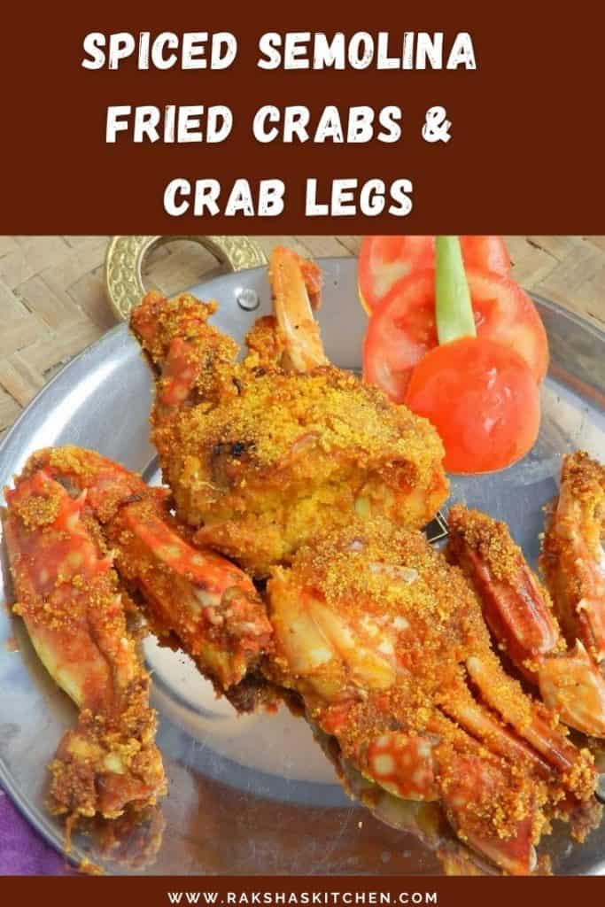 Spiced Semolina Fried crabs and crab legs