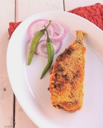 Mackerel recheado recipe, red vinegar masala stuffed fish