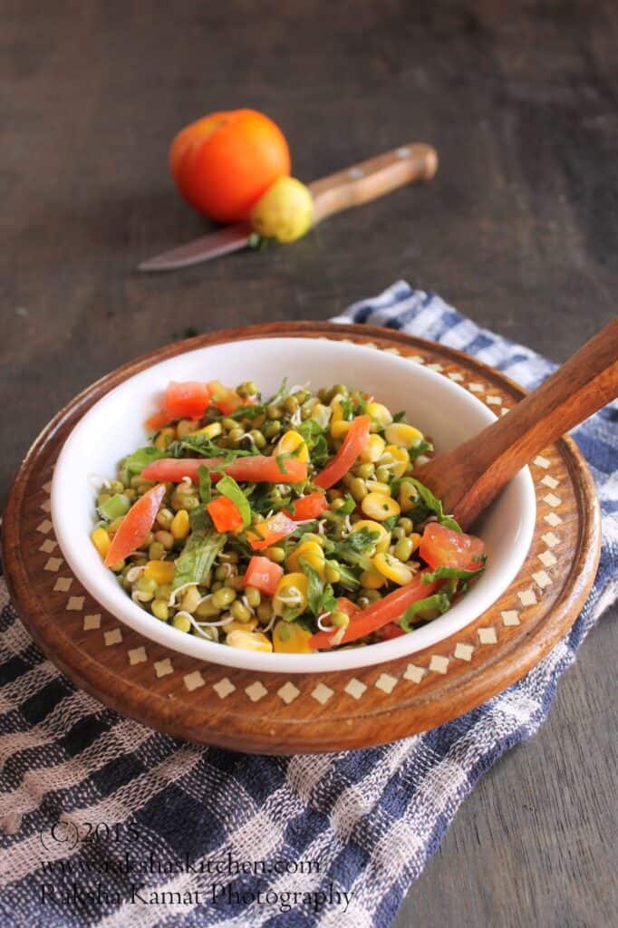 green moong sweet corn salad