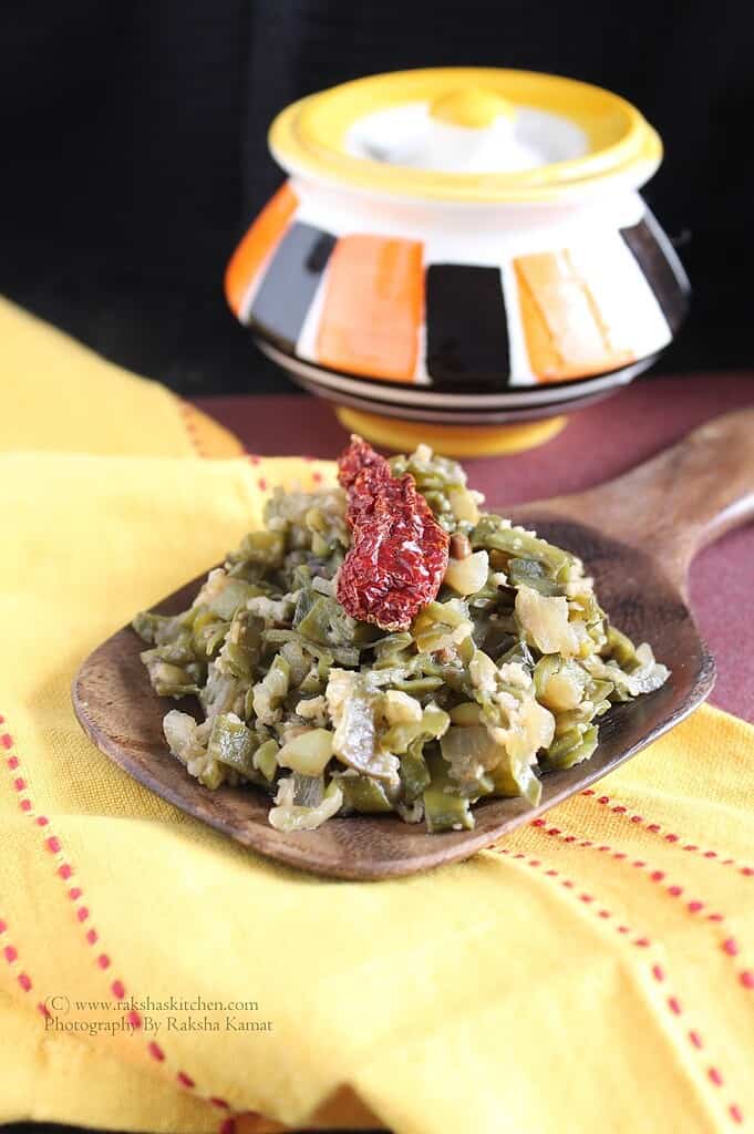 Aavryachi Bhaji , Broad Beans Stir Fry , Avarakkai Subzi