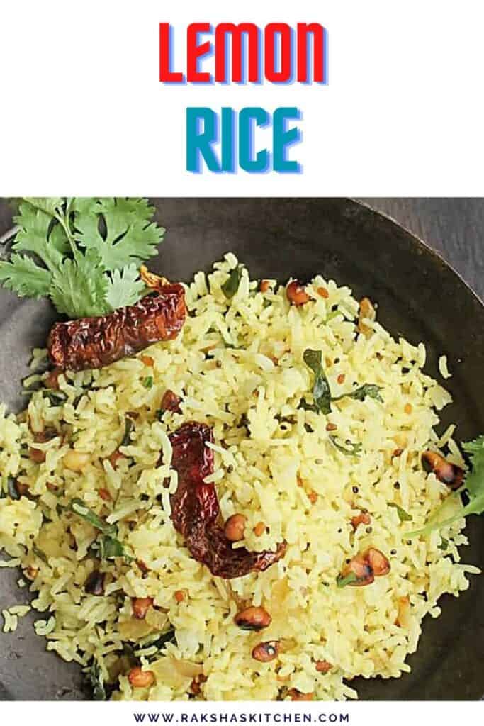 lemon rice recipe pin