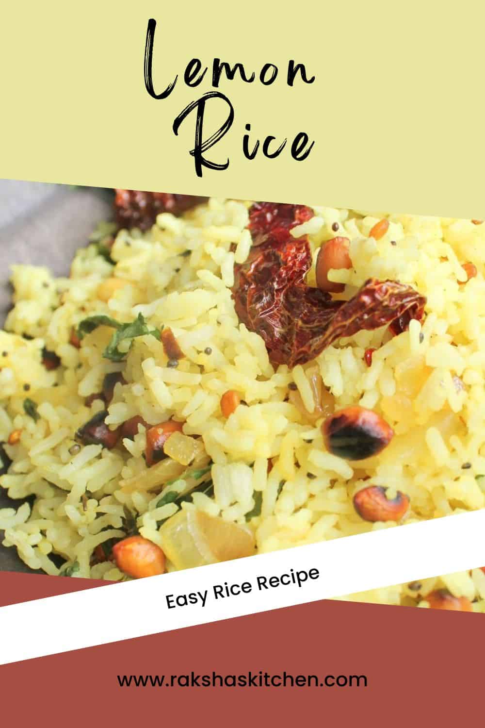 Lemon Rice | Chitranna - Raksha's Kitchen