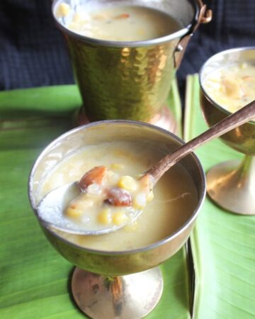 Goan chana dal payasam with sabudana