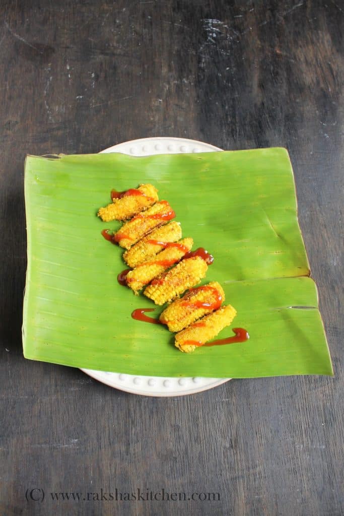 baby corn rava fry