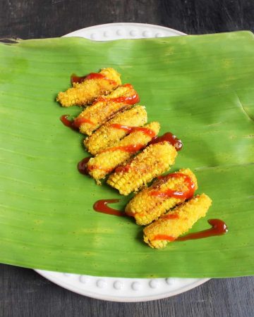 baby corn rava fry crispy