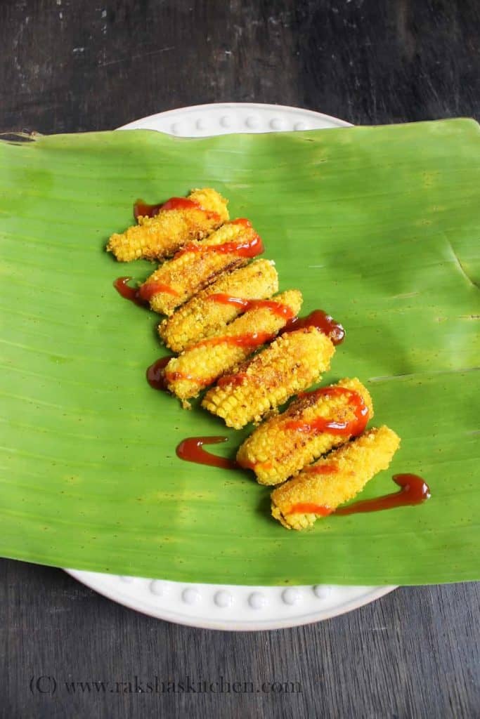 baby corn rava fry crispy