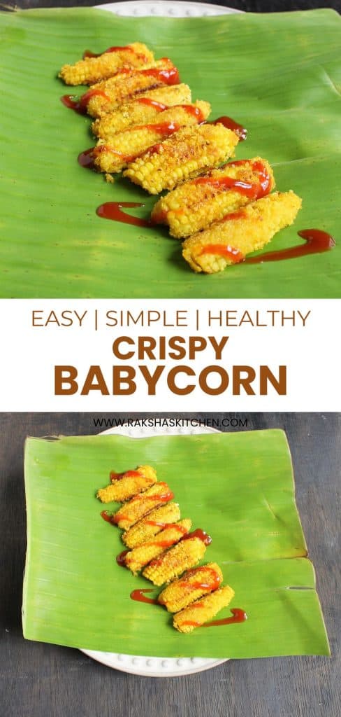 Goan-style rava fried baby corn with lemon rice