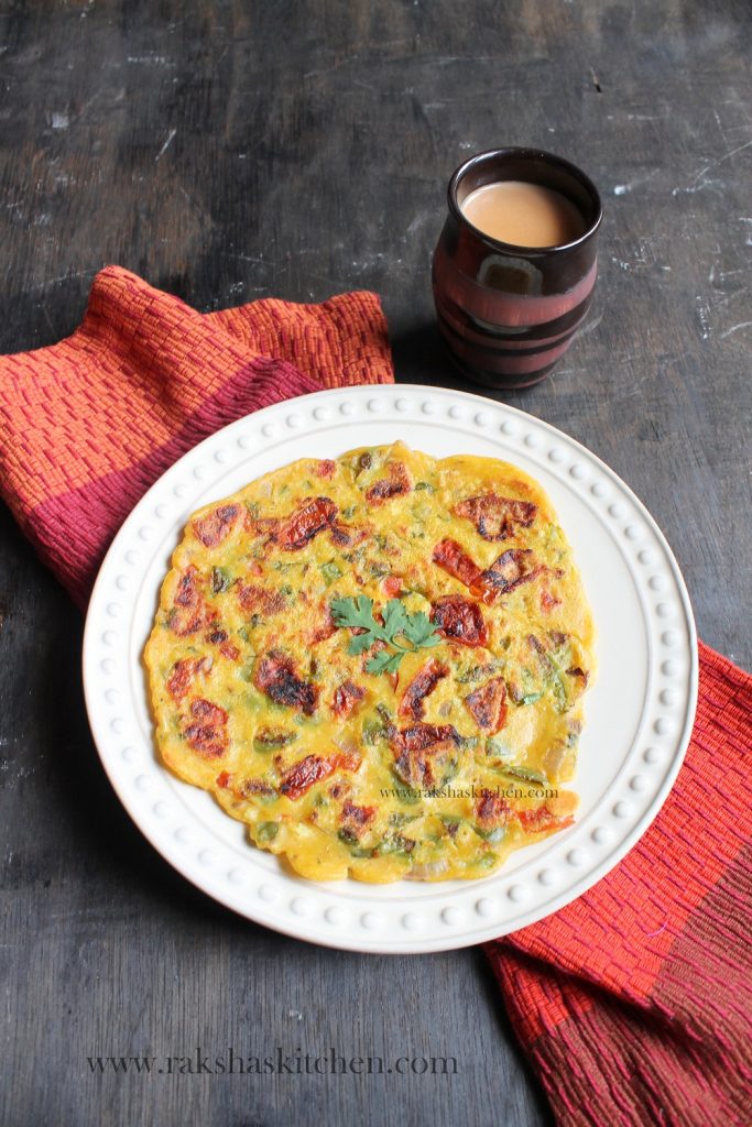 Wheat flour bhakri with vegetables