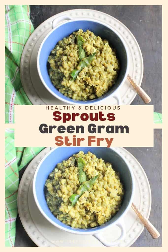 sprouts green gram stir fry