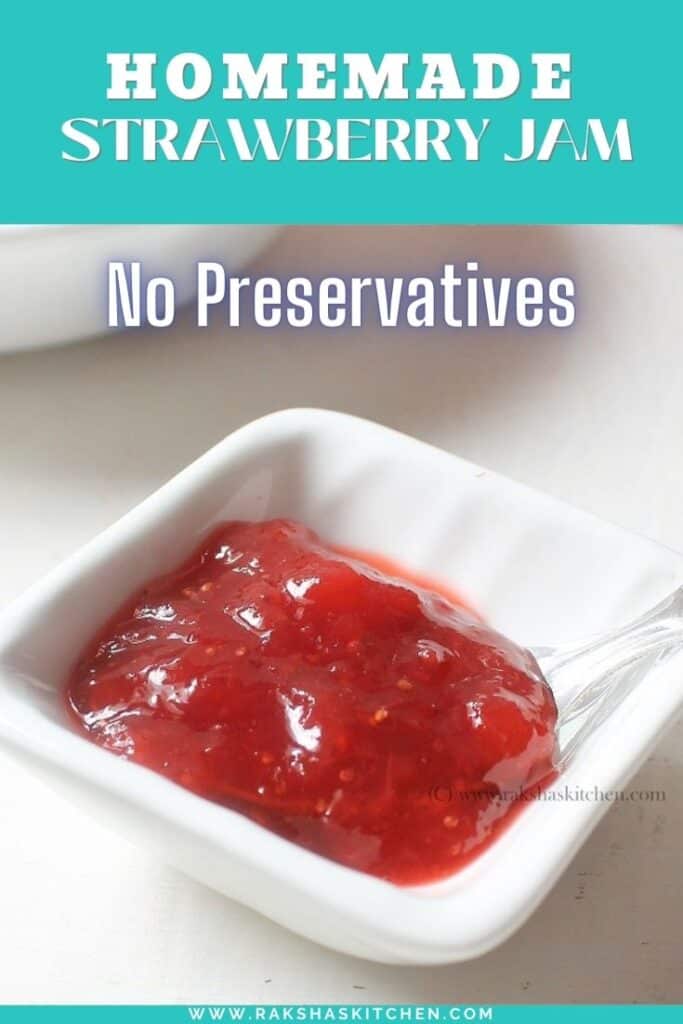 no preservative jam with strawberries