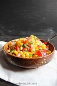 Mexican corn bell pepper salsa