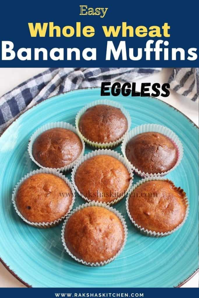 Whole wheat banana muffins