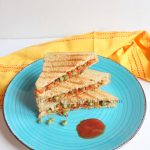 Carrot and peas sandwich