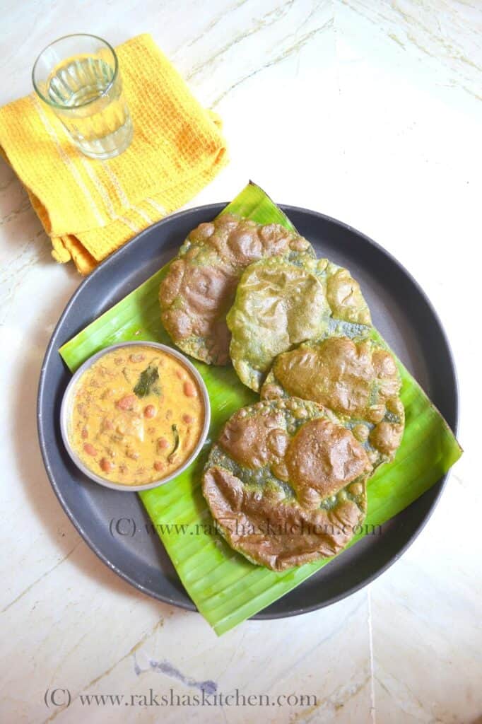 spinach poori