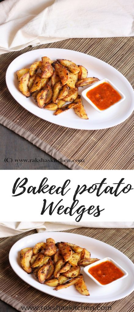 Crispy Baked potato wedges