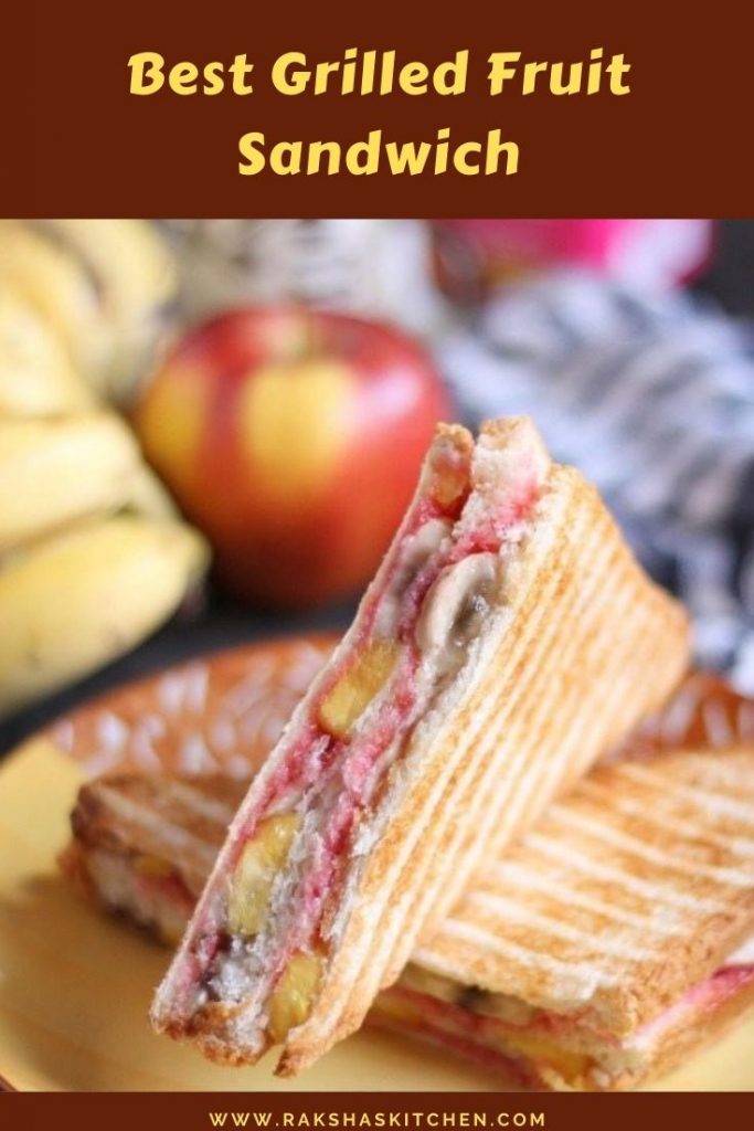 Grilled fruit sandwich