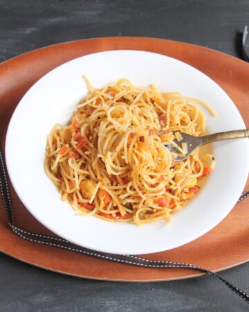 mixed vegetable spaghetti pasta