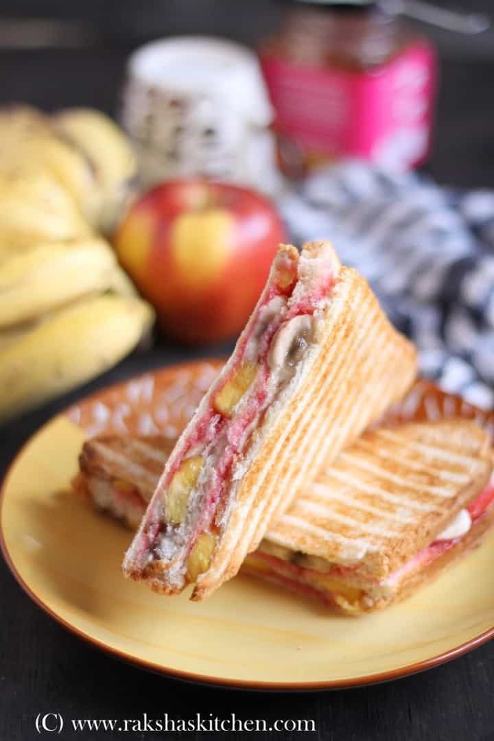 Fruit Sandwich Recipe Raksha's Kitchen