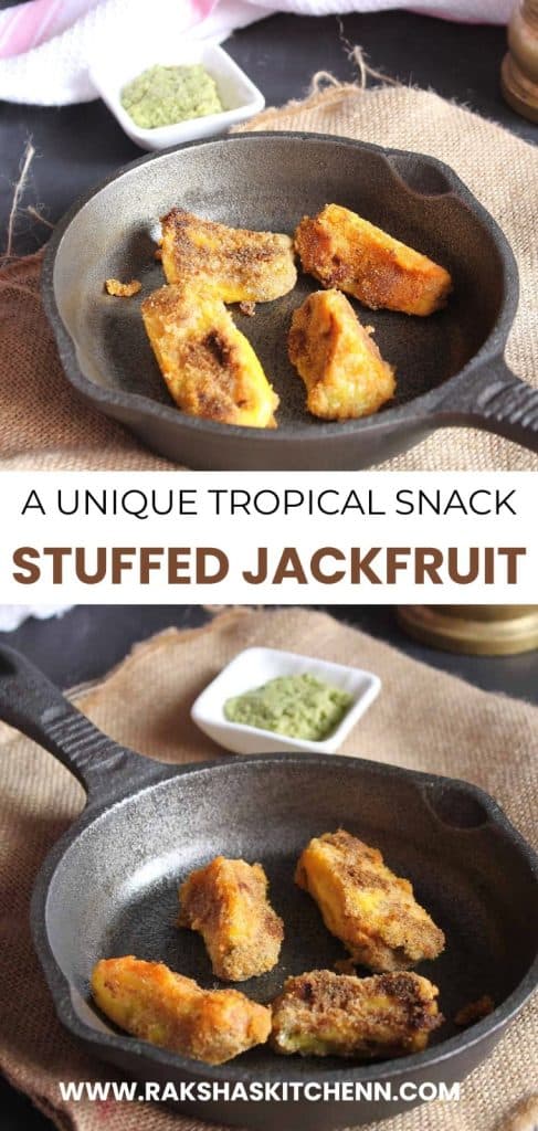 Unique tropical snack - sfuffed jackfruit