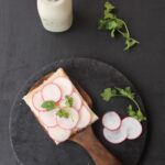 Open Faced Radish Sandwich