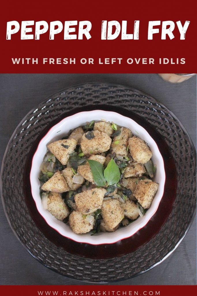 Pepper idli fry