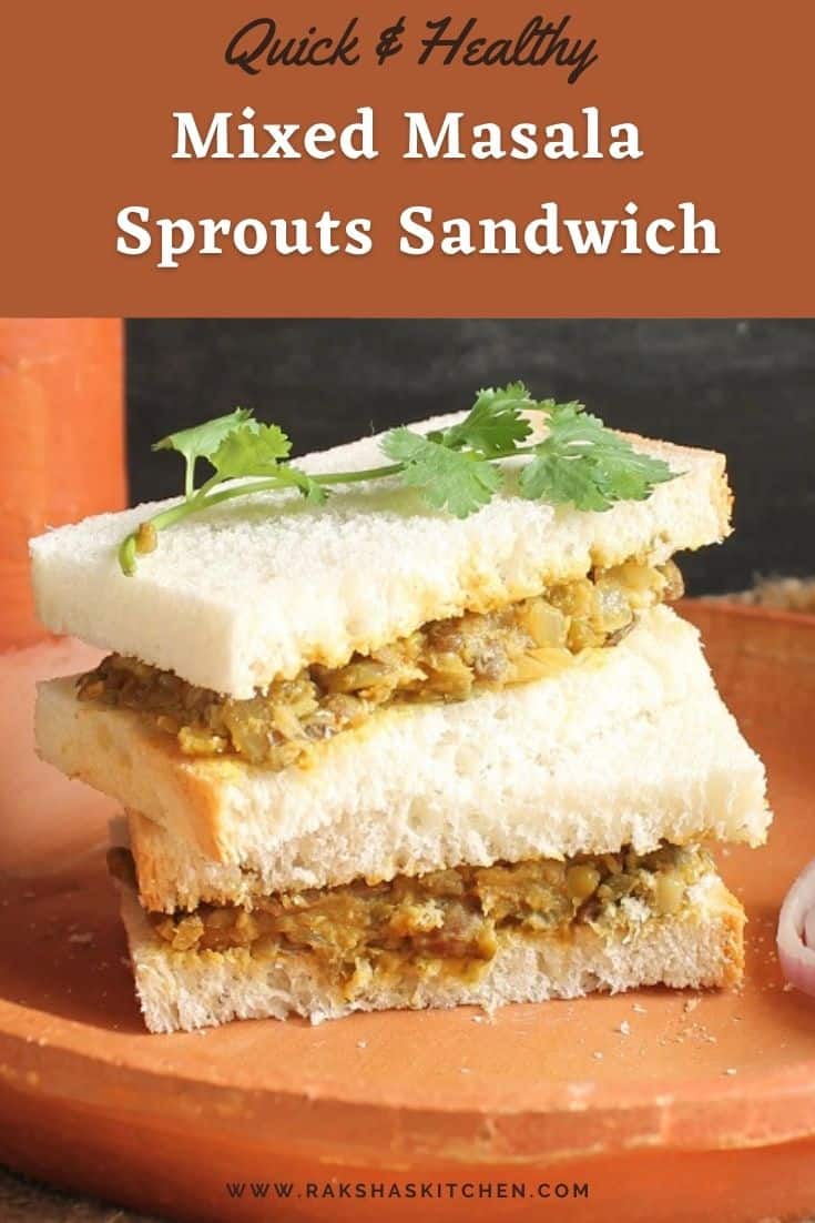 Mixed Sprouts Sandwich Raksha's Kitchen