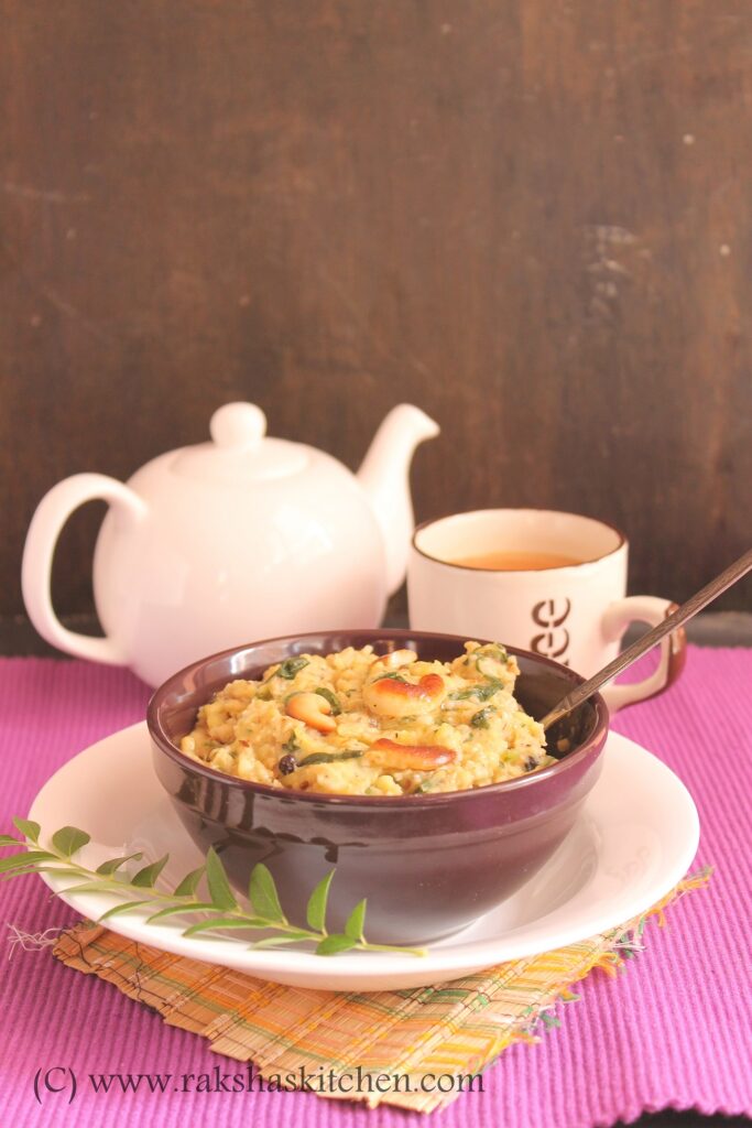 oats spinach pongal