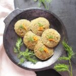 Green Moong and vegetable idli