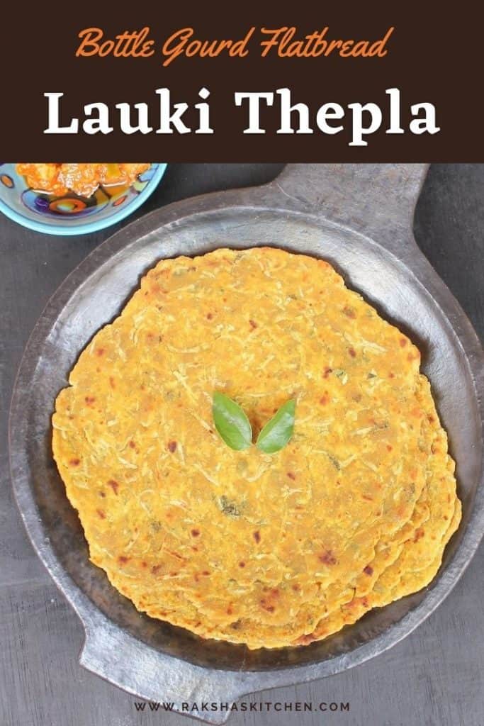 bottle gourd flatbread thepla