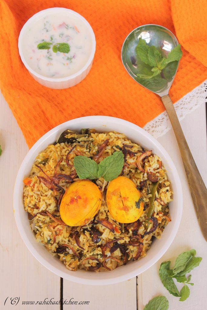 Egg dum biryani