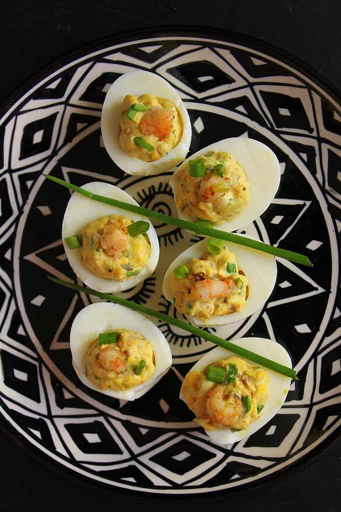 Deviled Eggs with Shrimps