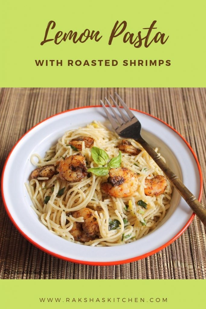 Lemon shrimp pasta