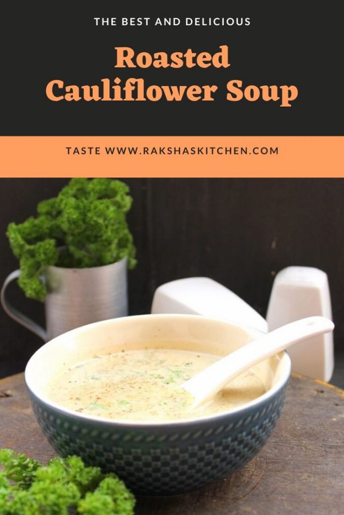 Roasted cauliflower soup