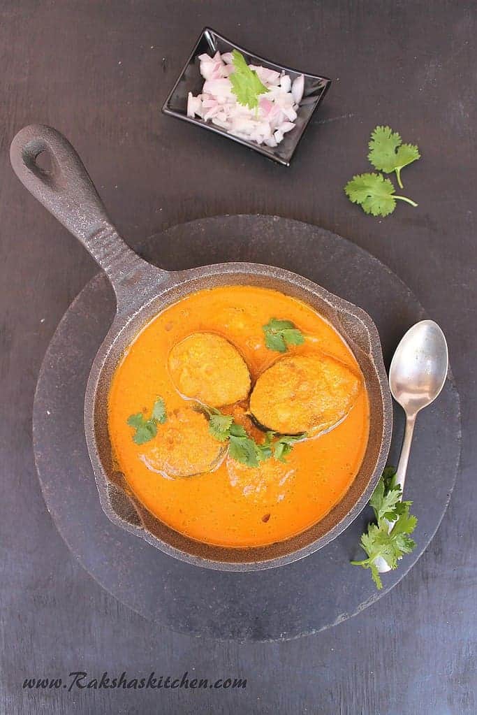 Surmai fish curry recipe, Goan seer fish curry in coconut gravy