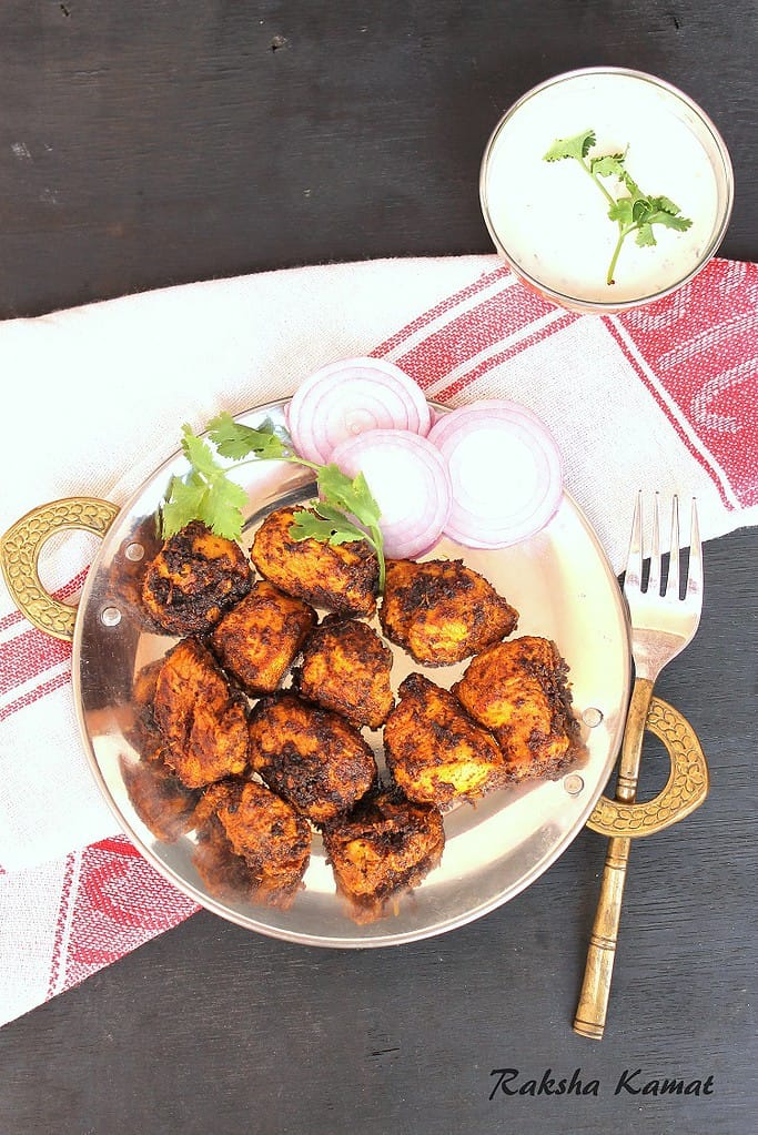 Pan fried chicken tikka