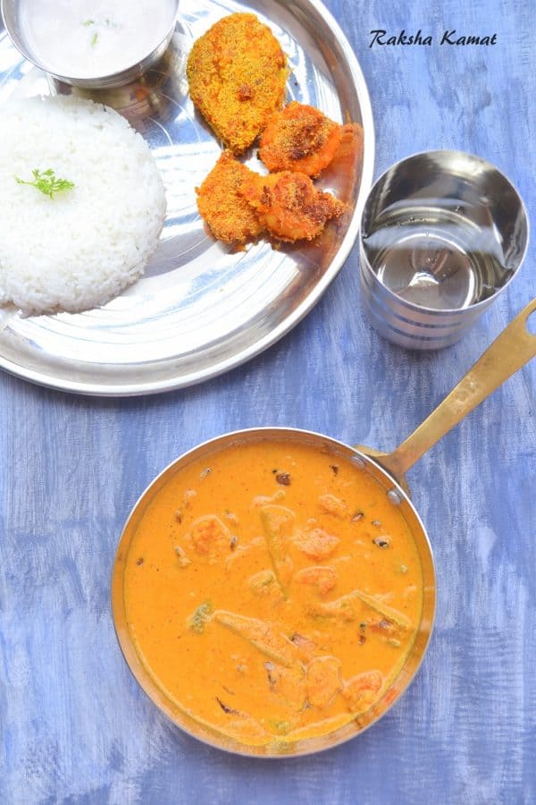DSC_0035-001 Goan Prawns Curry With Ladyfingers, Goan Prawns Curry, Prawns Curry, Goan Fish Curry