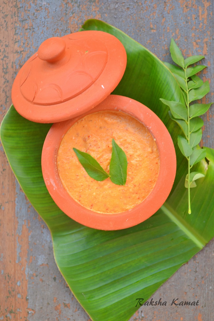 garlic red chilli coconut chutney