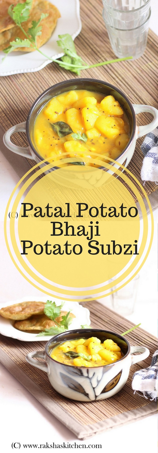 Potato bhaji, Potato subzi, Patal potato bhaji, Bataat bhaji, Batat bhaji